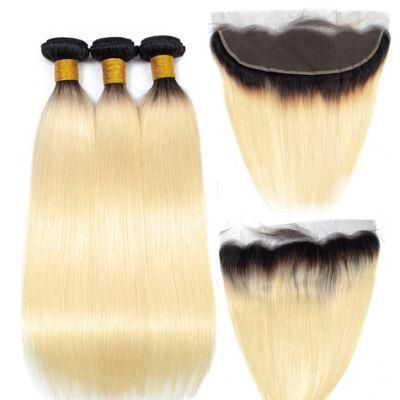 Alinybeauty Wholesale Ombre T1b/613 Hair Bundles with Frontal