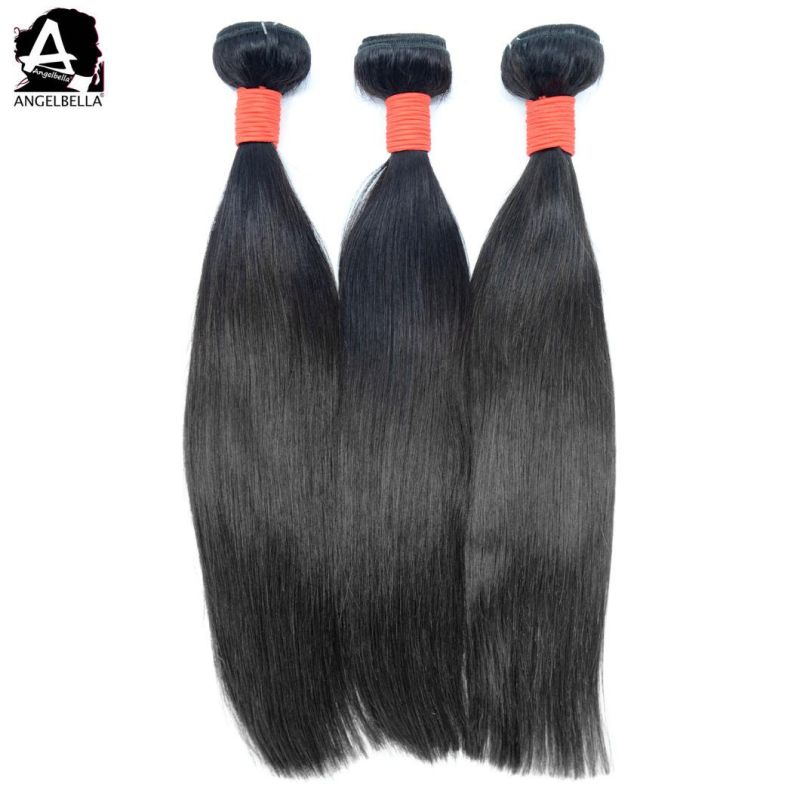 Angelbella Silky Straight Human Hair Brazilian 100% Virgin Remy Hair Extensions