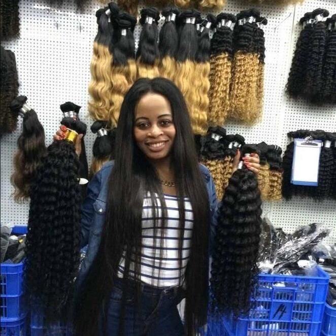 Sunlight Human Virgin Hair Bundles Brazilian Deep Wave Hair Extensions