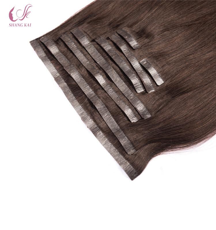 Seamless PU Skin Weft Clip in Hair Extension