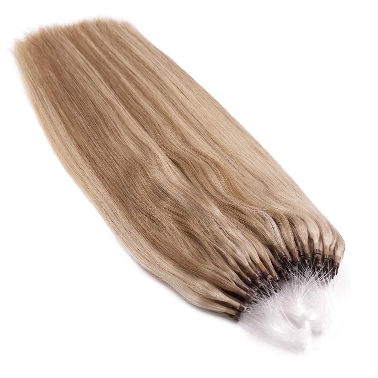 Wholesale Factory Direct Large Stock 10 to 30 Inches Blonde Silky Straight Micro Ring Hair Extensions