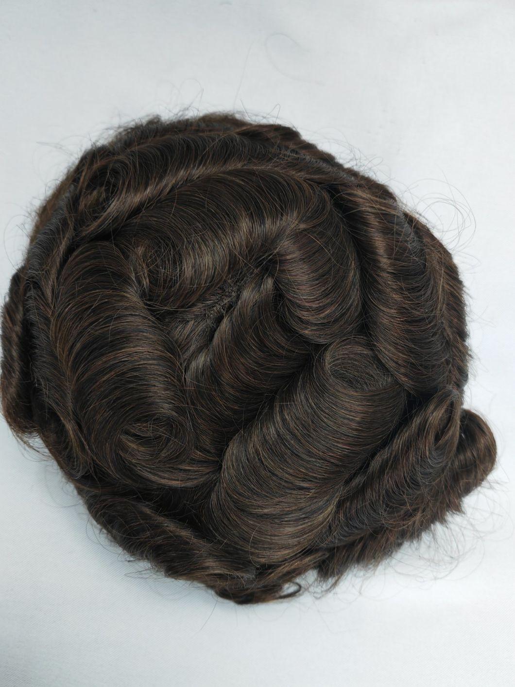 2022 Best Hand Knotted Fine Mono Base Human Hairpiece Made of Remy Human Hair