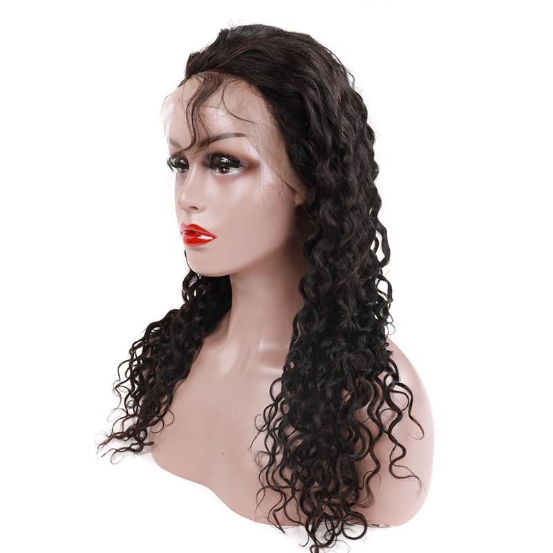 Stock Natural Water Wave Virgin Human Hair Wig 13X4 Lace Frontal Wig