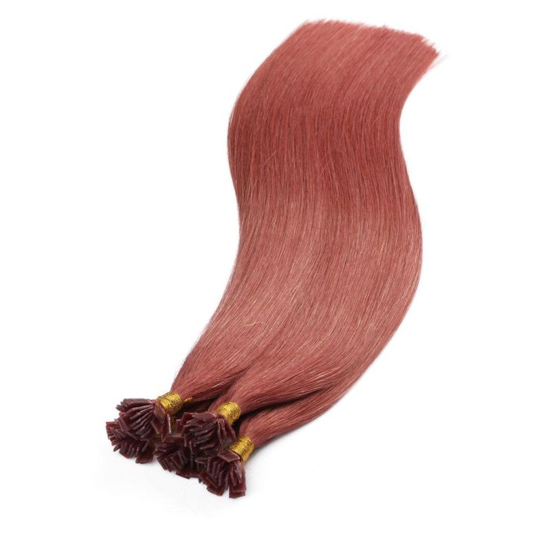 Double Drawn Flat Tip Hair for Woman Extensions Remy Human Hair Dark Brown Pre Bonded Hair Silky Straight 100g/Pack
