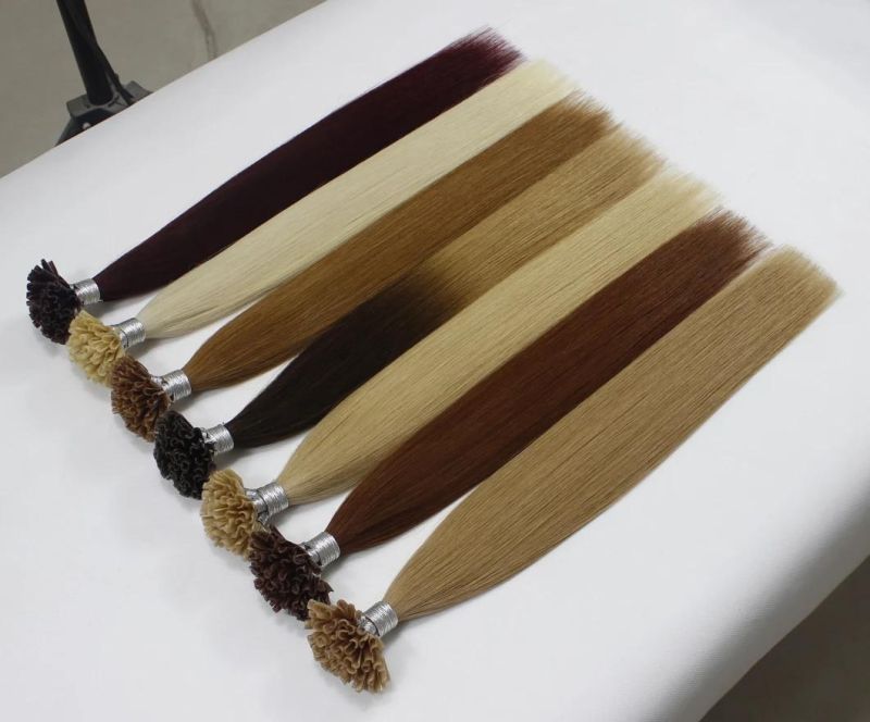 U-Tip Extensions Brazilian Straight Human Hair Bundles Brown Blond Black Color Remy Human Hair Extensions U-Tip