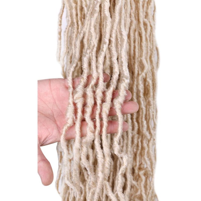 36 Inch Soft Dread Crochet Hair Goddess Faux Loc Braids Synthetic Hair Nu Locs Hair Extensions