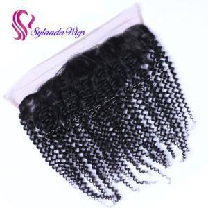 Sylandawigs #1b Brazilian Kinky Wave 13&quot;X4&quot; Lace Frontal Closure Human Hair Closure with Free Shipping