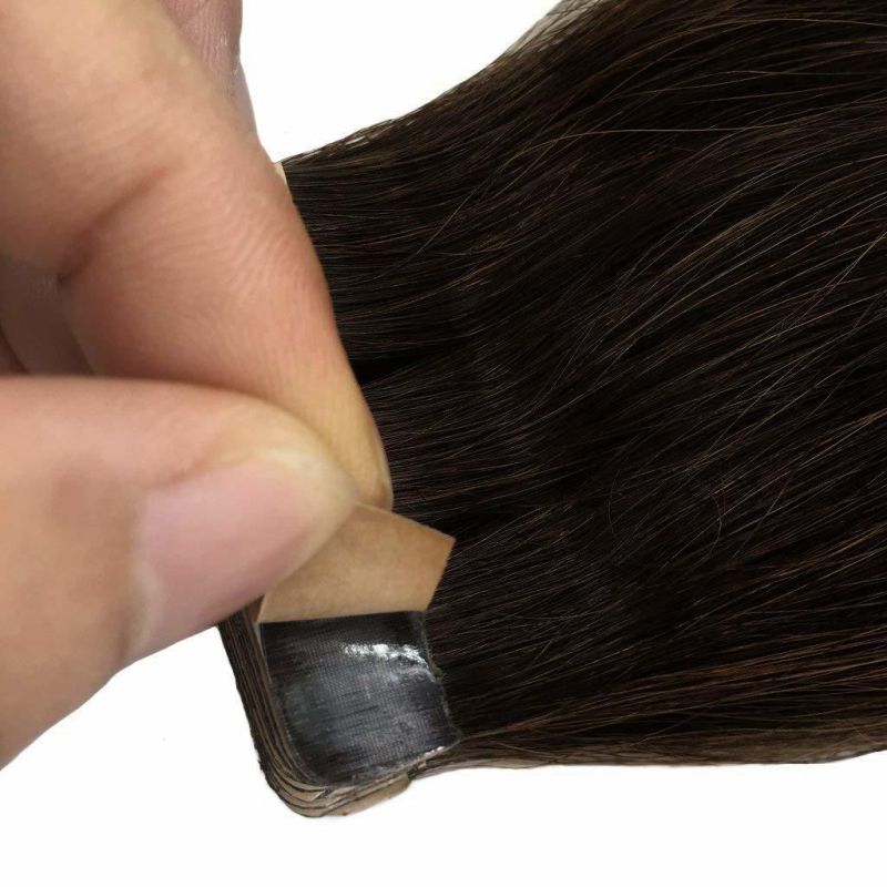 16inch Tape in Hair Extensions Human Hair Dark Brown Silky Straight Remy Hair Extensions Tape in Natural Hair Extensions 50g 20PCS