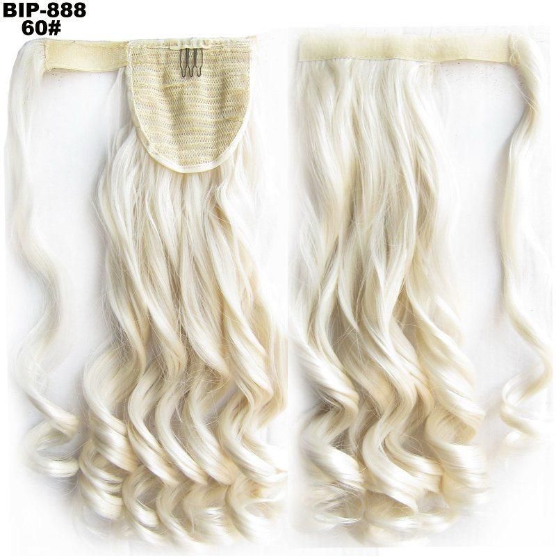 Body Wavy Synthetic Magic Paste Ponytail Clip in Hair Extension