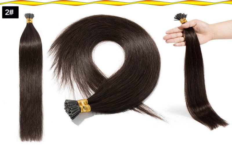 Straight Keratin Capsules Human Fusion Hair I Tip Hair Extensions