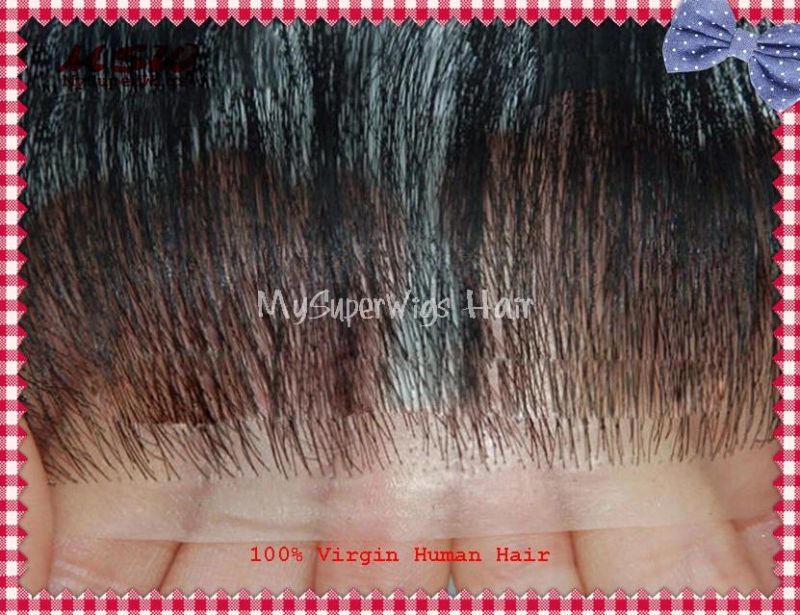 2022 V-Looping Hair Clear Thin Poly Base Toupee