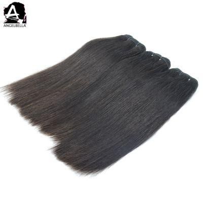 Angelbella 100% Virgin Brazilian Hair Weft 1b# Natural Raw Virgin Hair