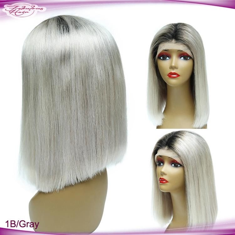 Hot Sale Brazilian Virgin Hair 1b/Gray Color Bob Wigs