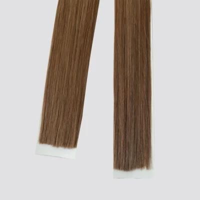 Hair Extensions Tape in Ombre Dark Brown to Chestnut Brown Balayage Real Remy Human Hair Extensions Tape in Natural Hair 20PCS 50g