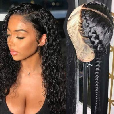 Kbeth Brazilian Mink Virgin Human Hair Deep Wave Curly Semi Half Wig HD Lace Front Braided Long Wigs with Baby Hair