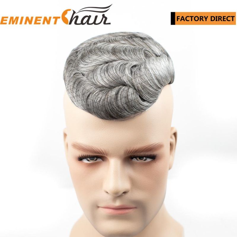 Factory Direct Custom Full Skin Base Men′ S Toupee