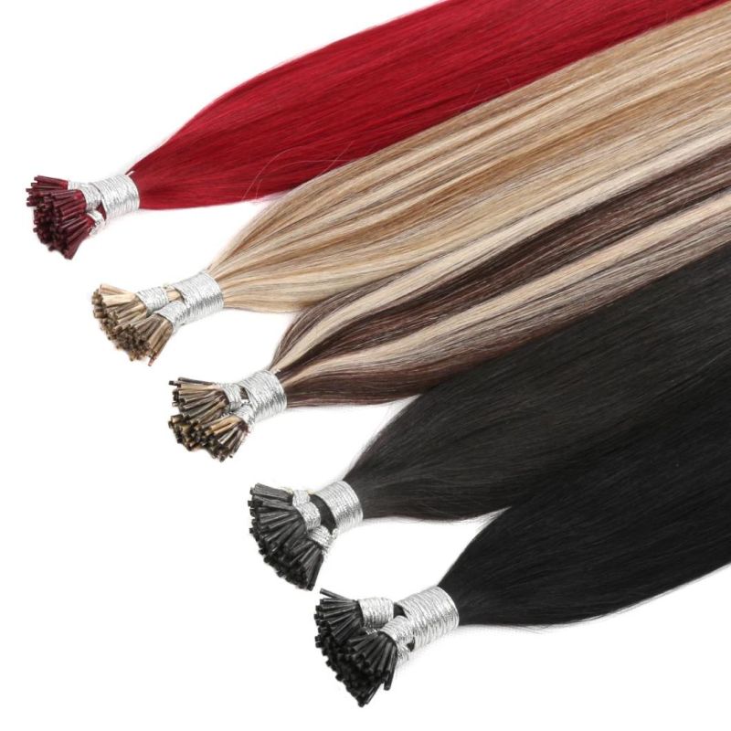 Cheap Wholesale Double Drawn Virgin Russian Hair Flat Tip Hair Extensions