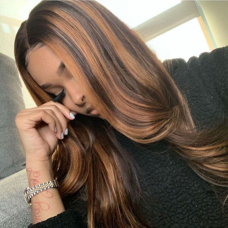 Highlight Honey Blonde Body Wave 13X4 Lace Front Wigs