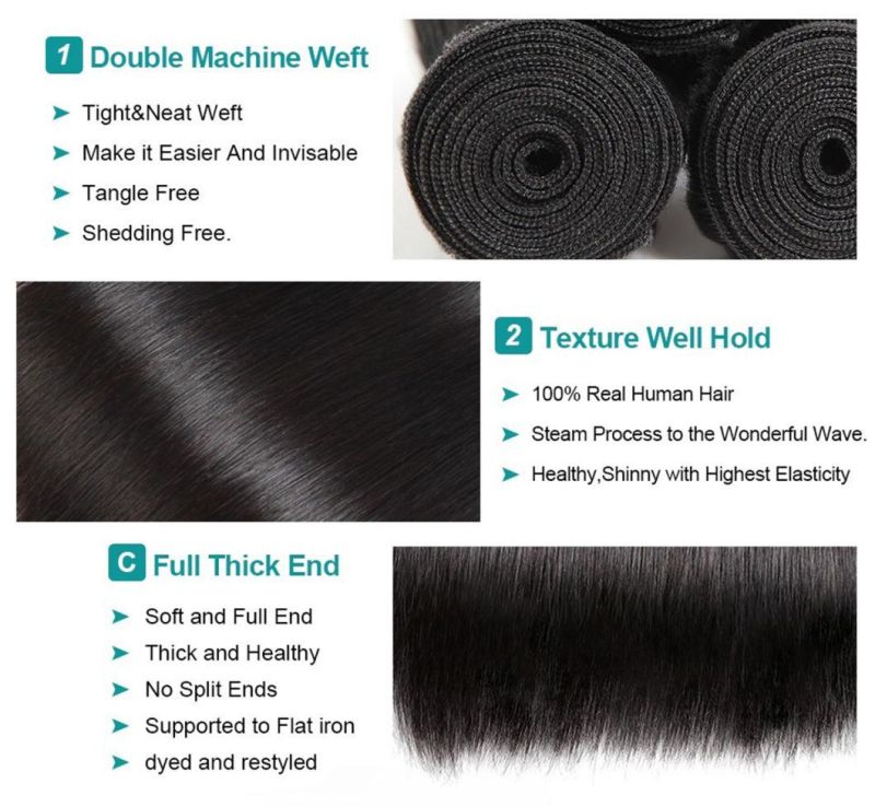 Black Straight Hair Bundles Bone Straight Human Hair Bundles 30 Inch Virgin Hair Bundles Brazilian Weave Human Hair Extensions