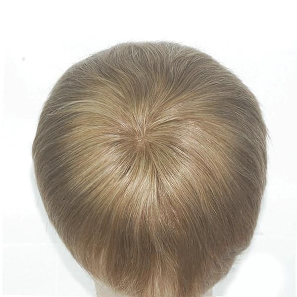 Super Fine Mono (#41 net) with Npu Back Sides and Clear PU Front Male Hairpiece