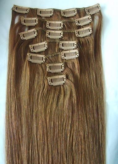 Wholesale Hot Selling Clip in Hair Extensions Piano Color Clip in Human Hair Extensions