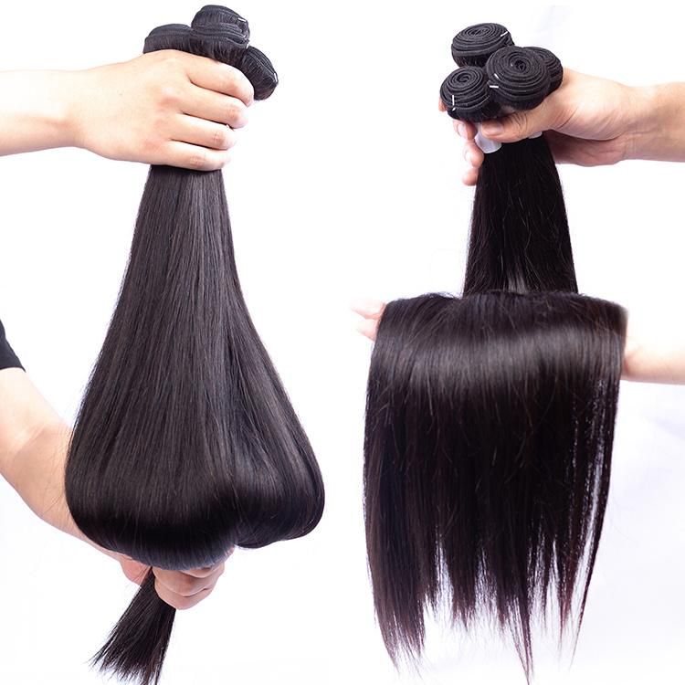 Wholesale Raw Indian Virgin Remy Human Hair in Bulk Double Drawn Hair Bundle