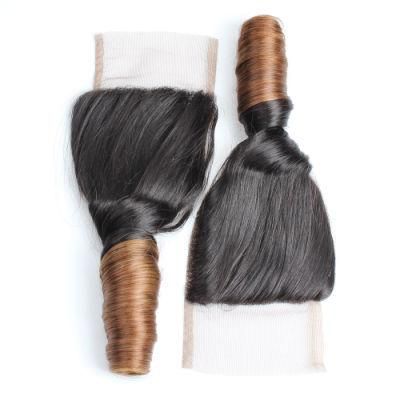 9A 4*4 Lace Closure Spring Twist Curly Brazilian Hair Remy Human Hair Weave