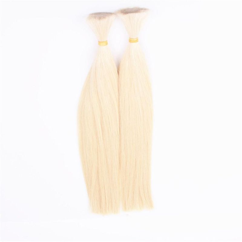 Top Quality Full Cuticle Russian Slavic Blond Human Hair Bulk Braiding Hai