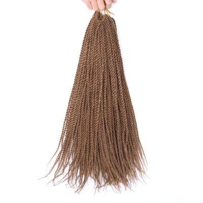 30strands/Pack Ombre Brown Senegalese Twist Crochet Braiding Hair Synthetic Extension Low Temperature Fiber