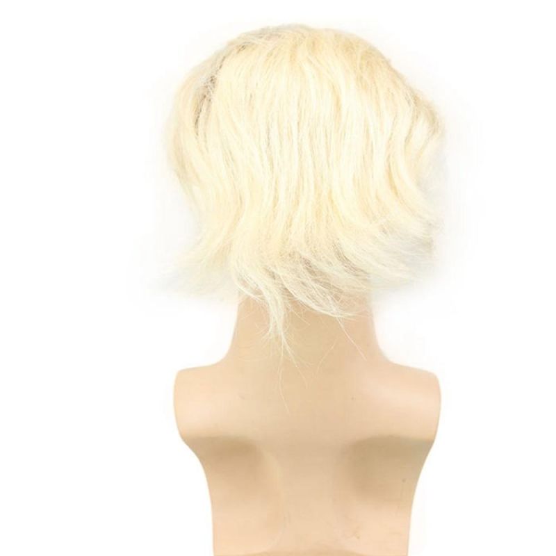 Kbeth Human Hair Wigs for Men 613 Men′ S Toupees Golden #5 80% Replacement System Customized Straight Short Thin PU Men′ S Men′ S Fashion Wig