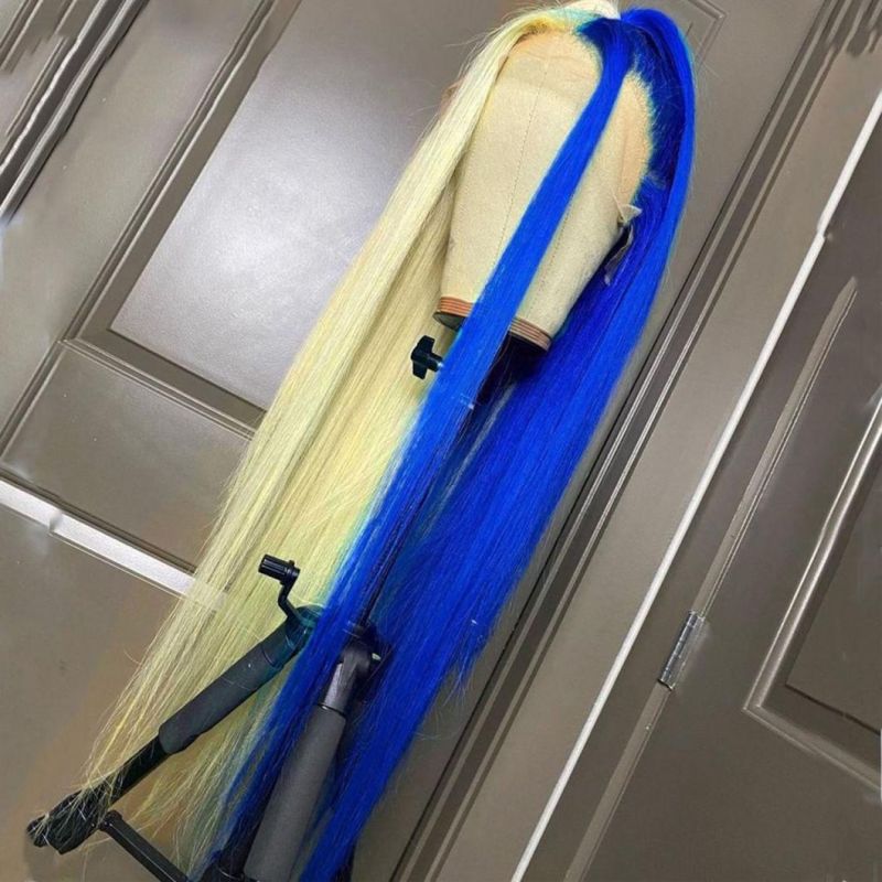 Brazilian Human Hair 613 Lace Frontal Wig Blue Yellow Black Red Straight Lace Front Wig Virgin Lace Wigs for Women Human Hair Colored Wigs