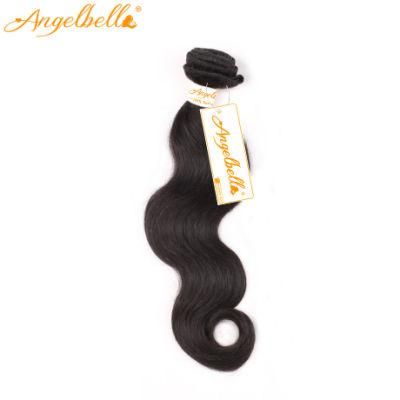 Angelbella Raw Mink Brazilian Body Wave Hair 1b# Natural Black Human Hair Weaving