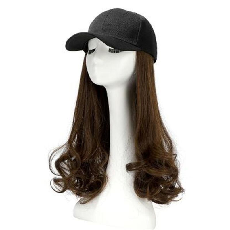 Summer Fashion Female Long Curly Hair Peaked Wig Hat
