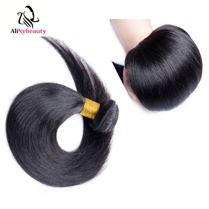 Alinybeauty Wholesale Virgin Brazilian Human Hair Natural Straight Hair Weave