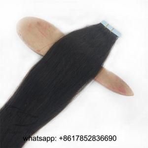 Human Hair Extensions PU Tape Remy Hair Full Head Balayage Color 2# Skin Weft Vrigin Hair 50g 20PCS Hair Extensions