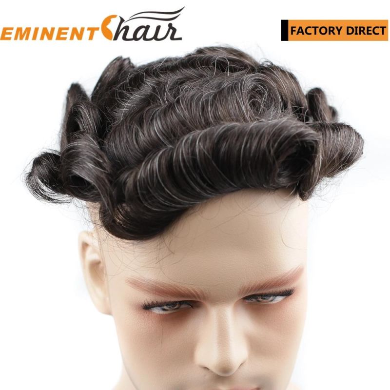 Hair Factory Silk Mono Virgin Hair Men′s Toupee