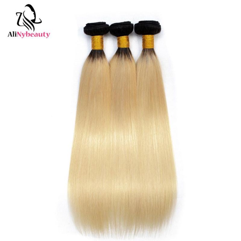 Hot Selling Ombre Hair T1b/613 Blonde Hair Bundles with Closure
