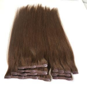 Stock Hot Selling 22inch 120g 160g 220g 260g 280g 320g Double Weft 100% Human Hair Indian Clip in Human Hair Extension