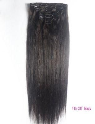 120g22&quot; Machine Made Remy Hair 8PCS Set Clips in 100% Human Hair Extensions Full Head Set Straight Natural Hair
