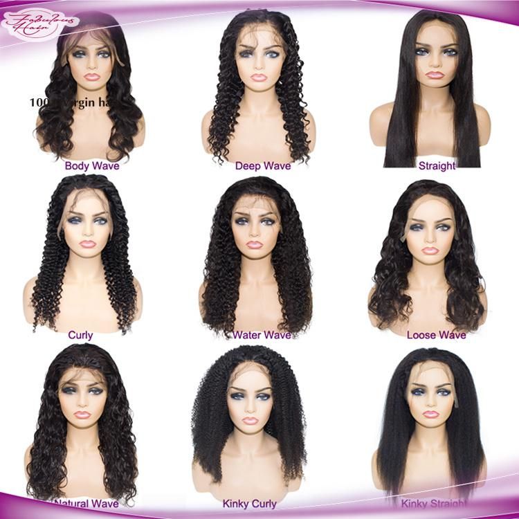 Natural Wave Full Lace Wig Unprocessed 100% Human Hair Wigs