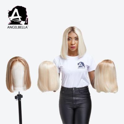 Angelbella Wholesales Price Remy Human Hair Wigs 613# Lace Wig for Girl