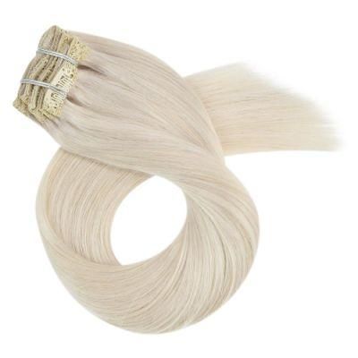 Clip in Hair Extensions 10-24 Inch Machine Remy Human Hair Brazilian Doule Weft Full Head Set Straight 7PCS 100g (10Inch Color 60A)