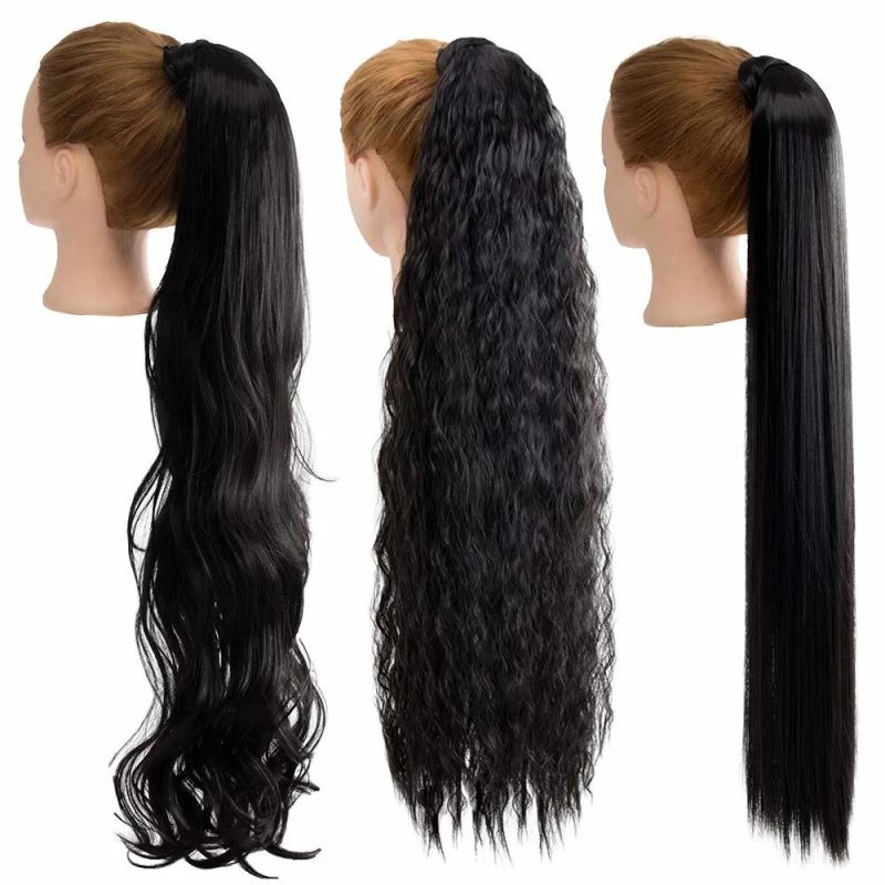 Kbeth Ponytail Hair Extension for Women Sooth Swoop Top Knotbun for Summer Look! 2021 Fashion Body Wave Straight Kinky Curly Human Hair Ponytail Extensions