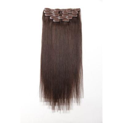 Clip on Human Hair Extensions Brazilian Virgin Hair Clip in Hair Extensions #2