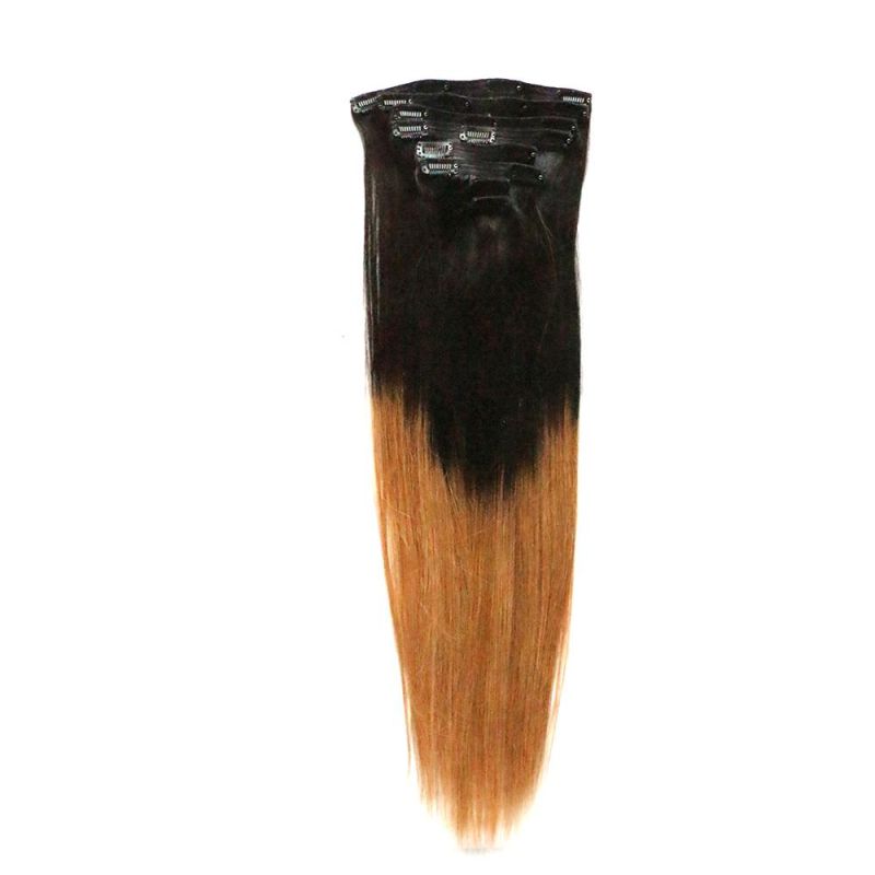 Wholesale Remy Cuticle Correct Tangle Free Clip on Human Hair Extension