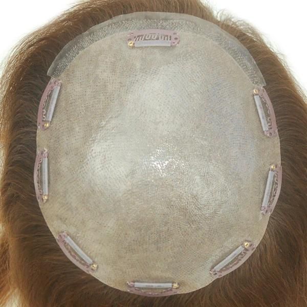 Poly with Gauze and 1 Inch Transparent Skin at Front Natural Hair Toupee
