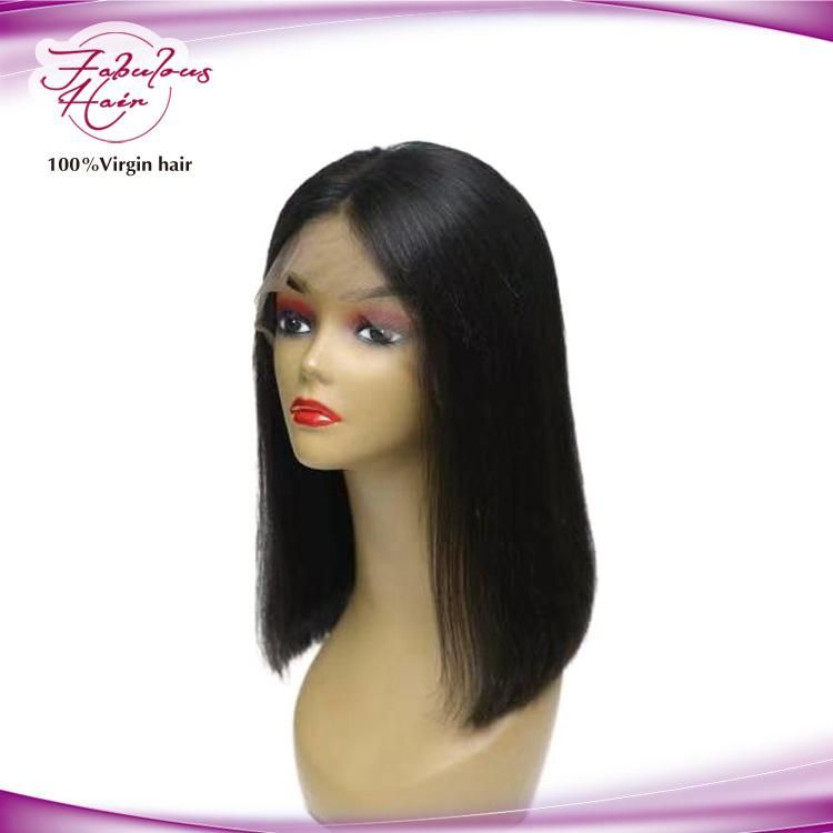 Brazilian Straight Short Lace Front Human Hair Bob Wig