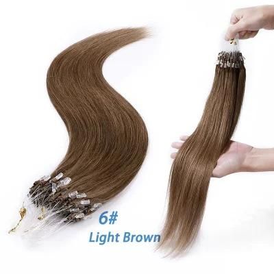 Micro Loop Hair Extensions Remy Hair Micro Bead Hair Extension Cold Fusion Stick Tipped Fish Line Hair Piece
