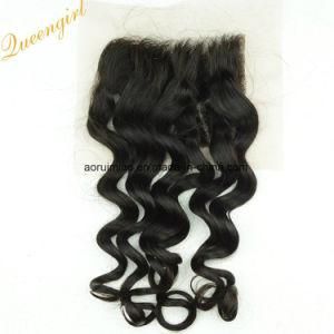 Donor Hair Accessories Top Lace Closure Wavy Straight Curly Cambodian Human Hair