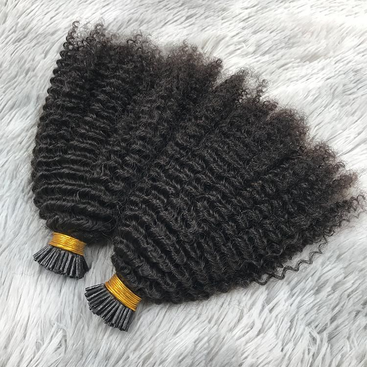 Hot Selling Indian Cuticle Aligned I Tip 3b Curly for Black Woman I Tip Hair Extensions Human Hair